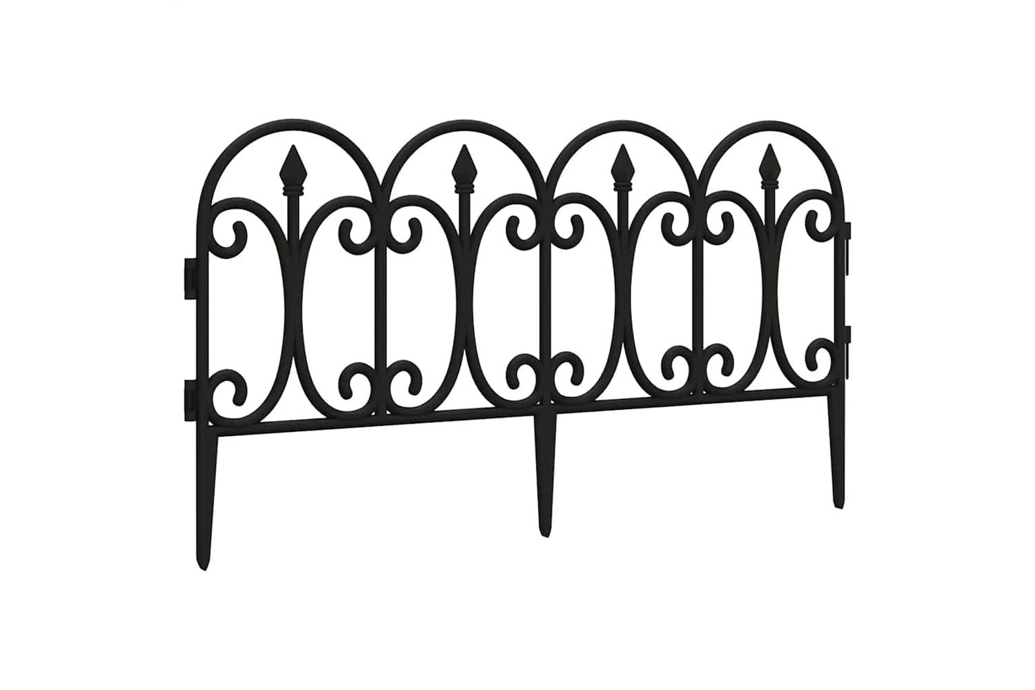 Vidaxl 318293 Lawn Edgings 17 Pcs Black 10 M Pp-3