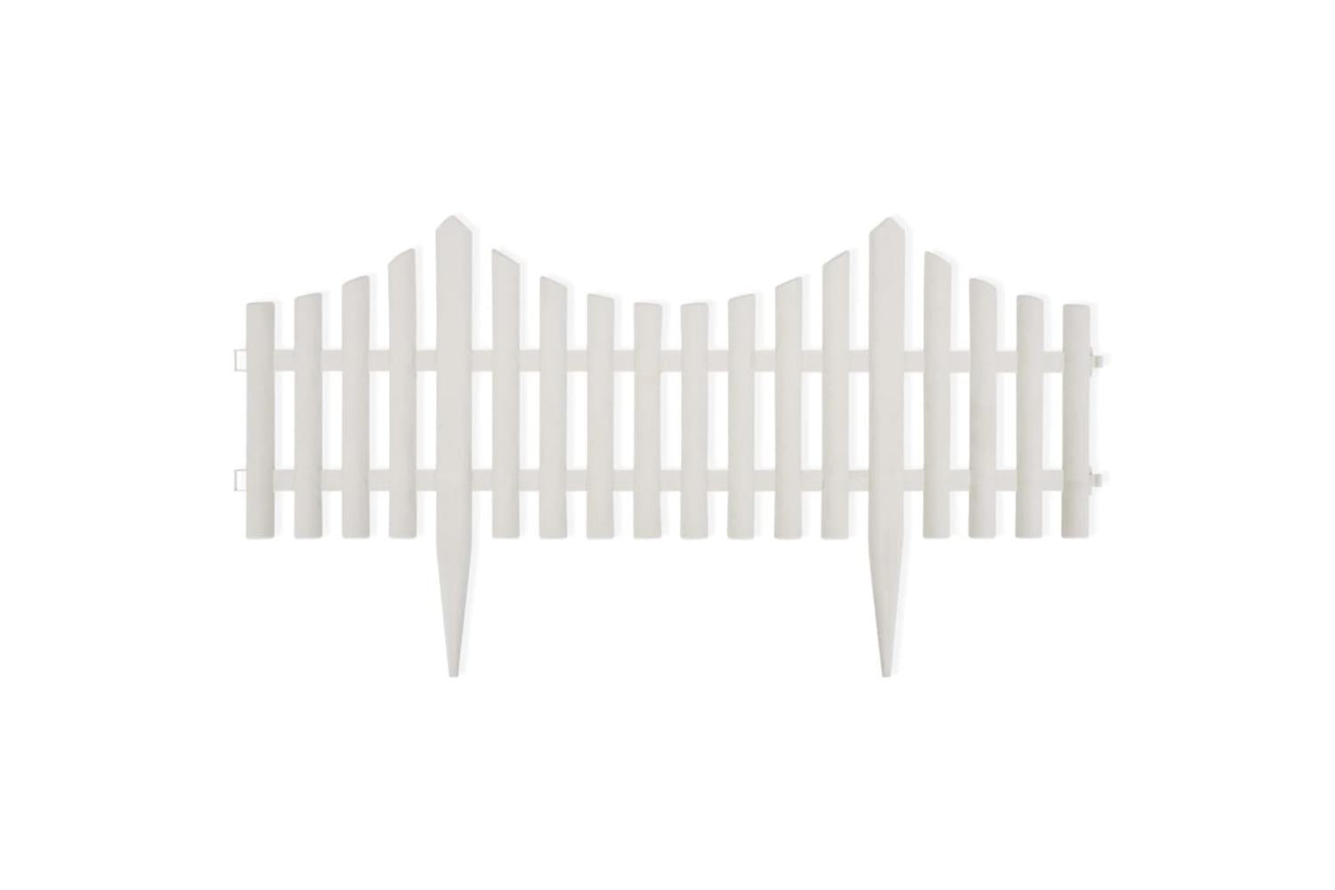 Vidaxl 41227 White Lawn Divider 17 Pcs / 10 M-2