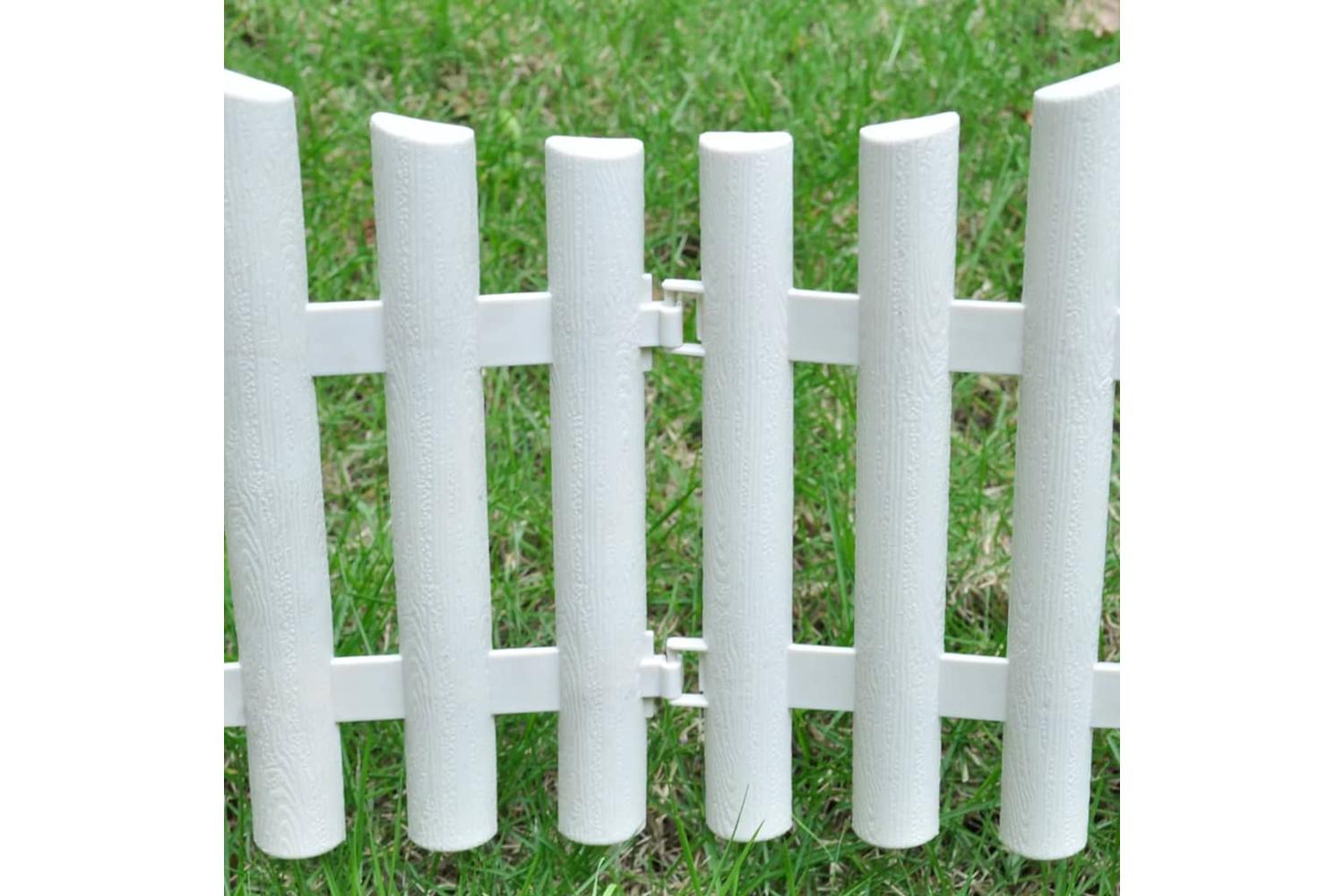 Vidaxl 41227 White Lawn Divider 17 Pcs / 10 M-7