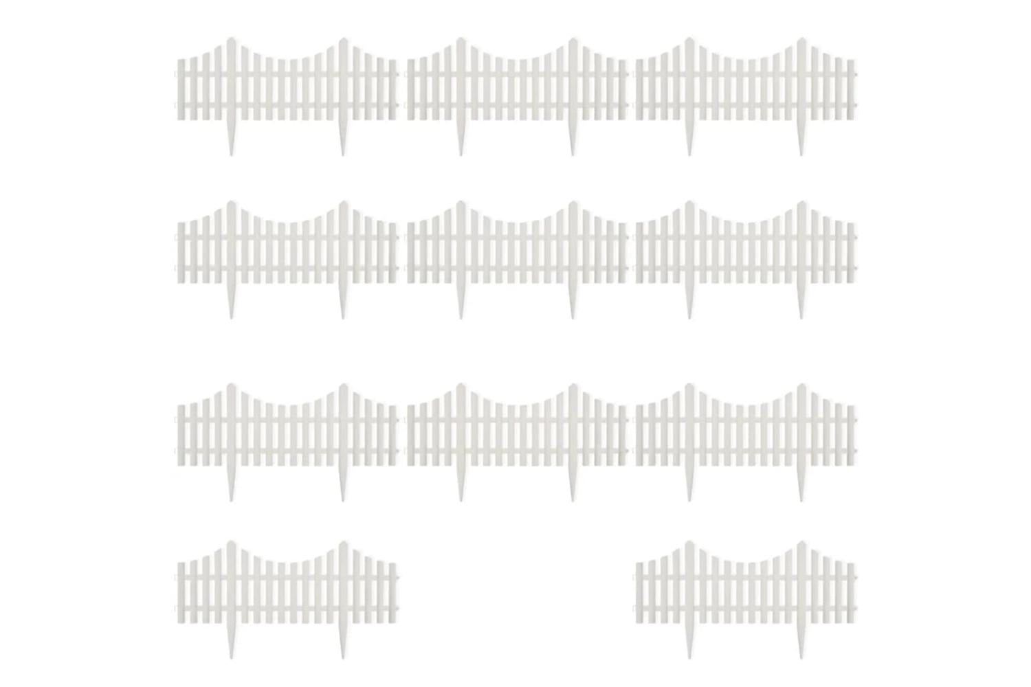 Vidaxl 41227 White Lawn Divider 17 Pcs / 10 M-8