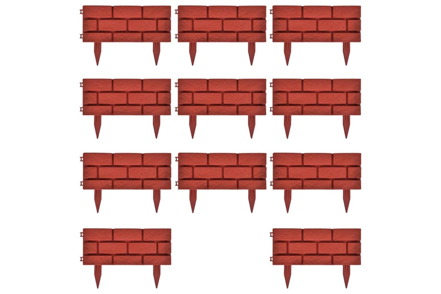 Vidaxl 141257 Lawn Divider With Brick Design 11 Pcs-10
