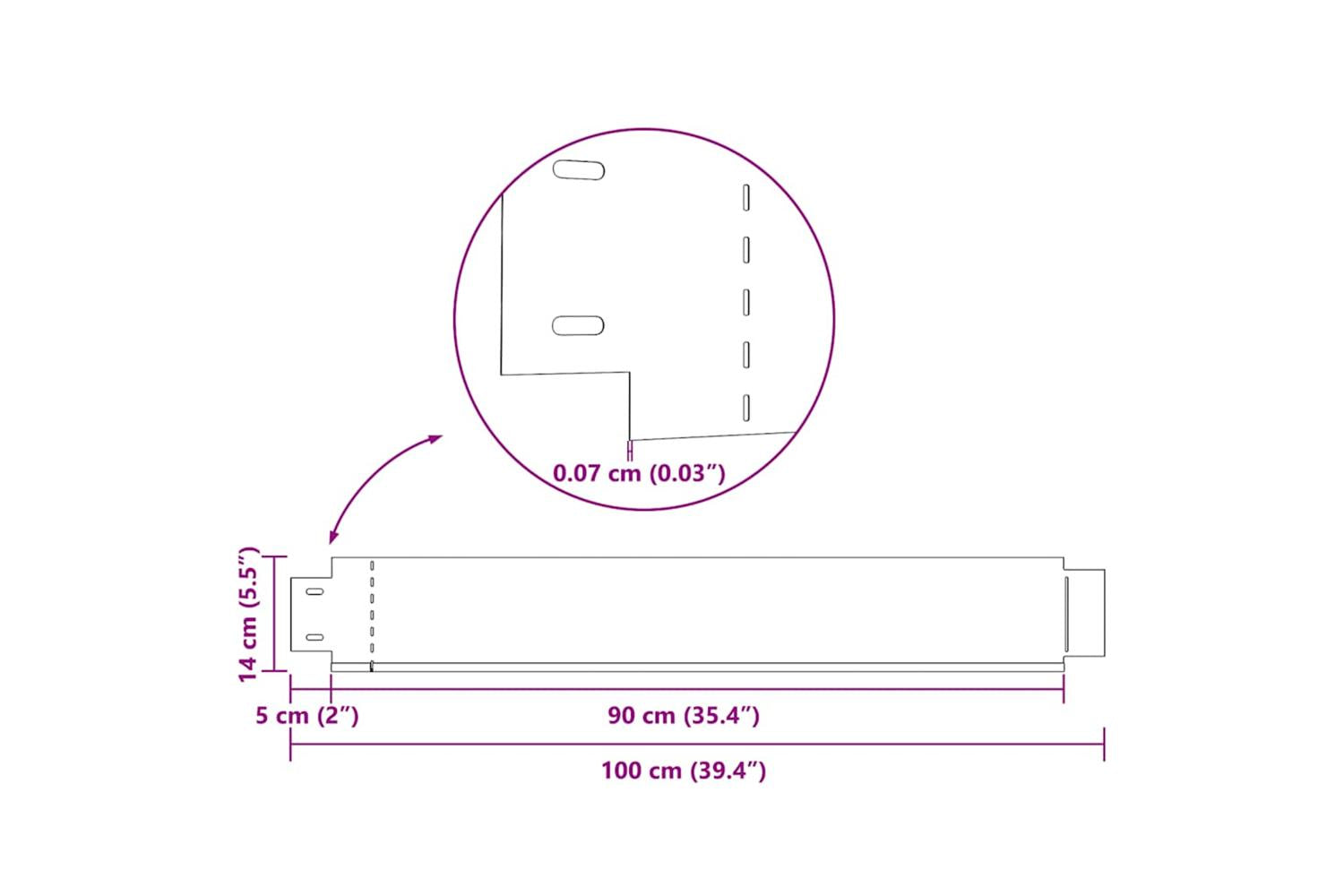 vidaXL 271783 Set Of 15 Flexible Lawn Fence Galvanised Steel 100 X 14cm-7