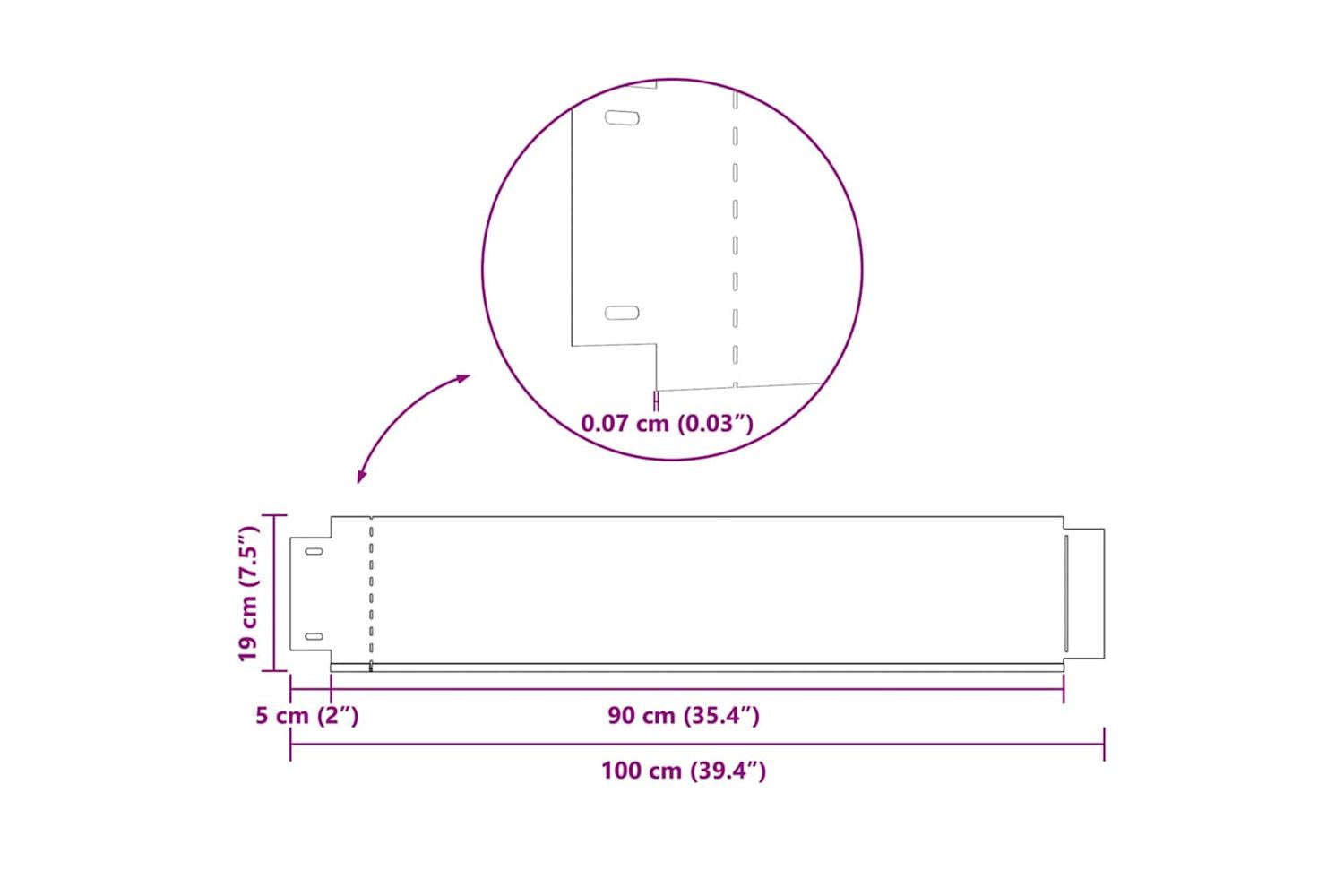 Vidaxl Lawn Fences 5 Pcs Galvanised Steel 100x19 Cm-6