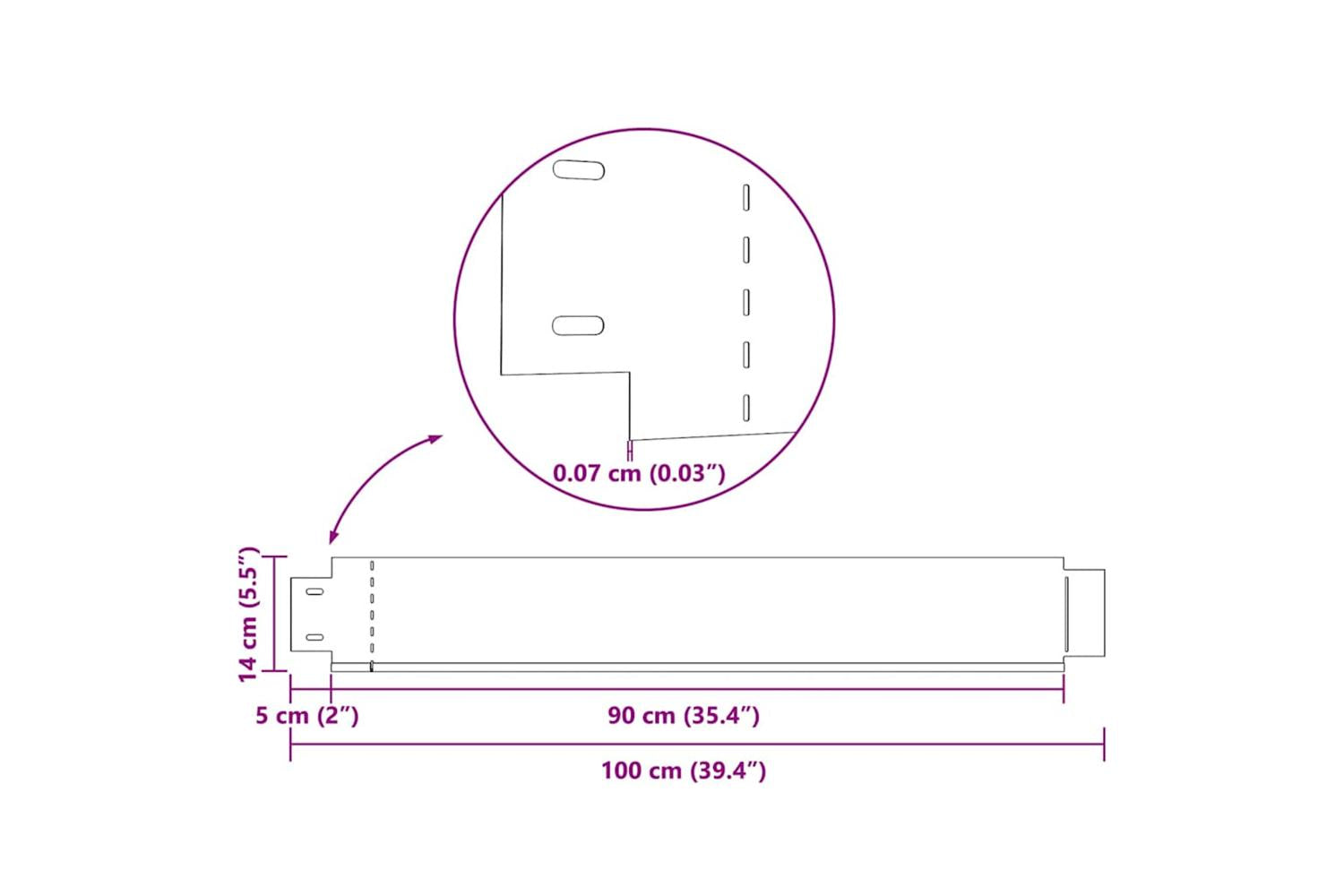 vidaXL 271784 Set Of 20 Flexible Lawn Fence Galvanised Steel 100 X 14cm-7