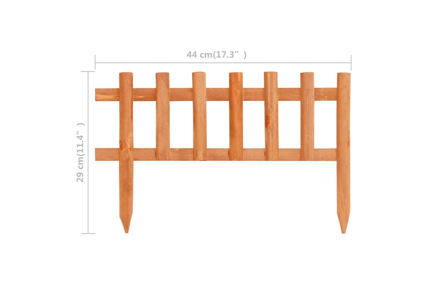 Vidaxl 314844 Lawn Edgings 10 Pcs Firwood 4.4 M-6