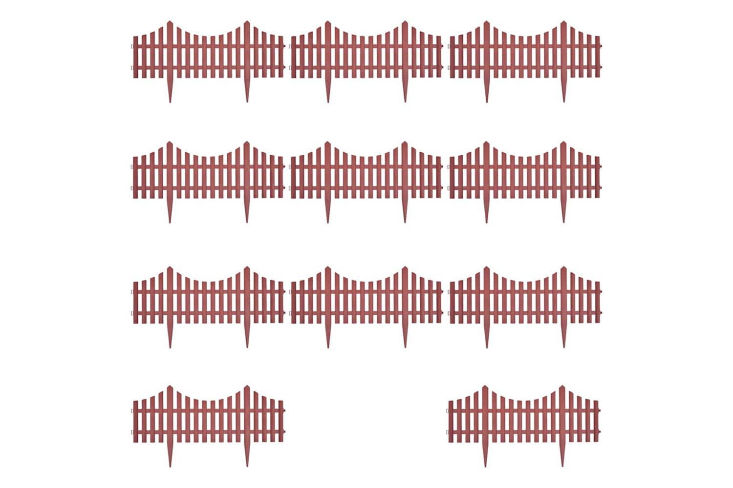 Vidaxl 41228 17 Pcs Lawn Dividers 10 M Brown-8