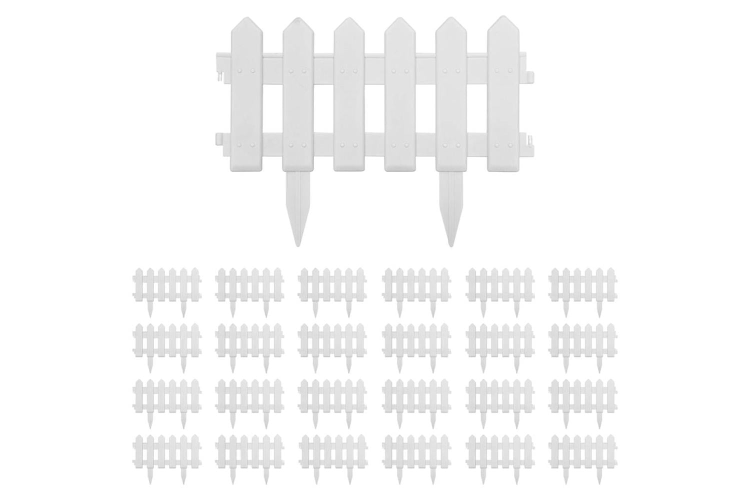 Vidaxl 48616 Lawn Edgings 25 Pcs White 10 M Pp-2
