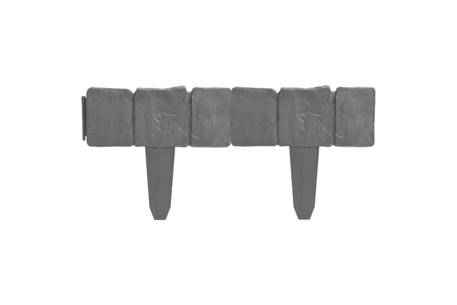 Vidaxl 40917 Plastic Garden / Lawn Fence Stone Look 41 Pcs 10 M-4