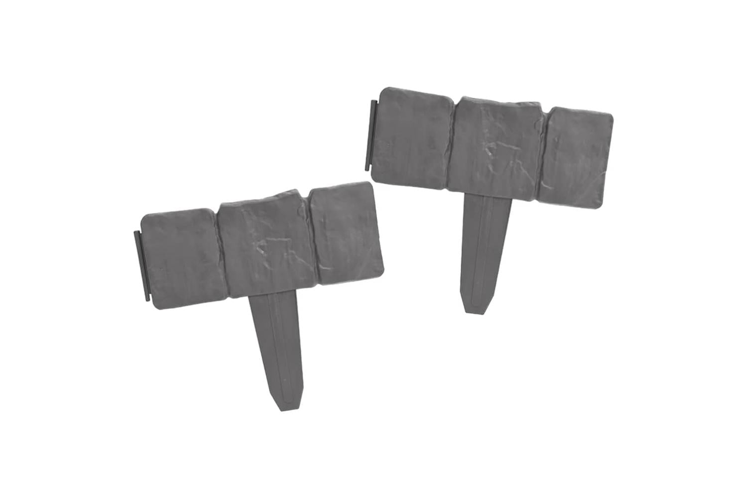 Vidaxl 40917 Plastic Garden / Lawn Fence Stone Look 41 Pcs 10 M-5