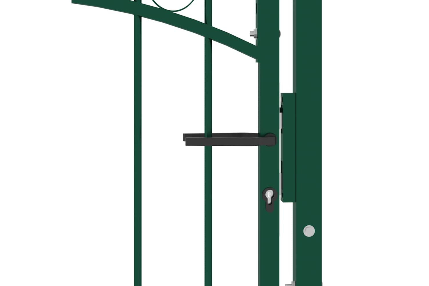 vidaXL 146386 Fence Gate With Spikes Steel 100x175cm Green-4