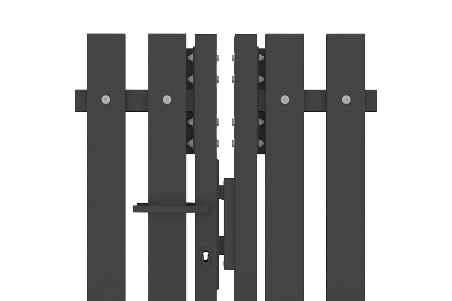 Vidaxl 146338 Garden Fence Gate Steel 4x2.5 M Anthracite-4
