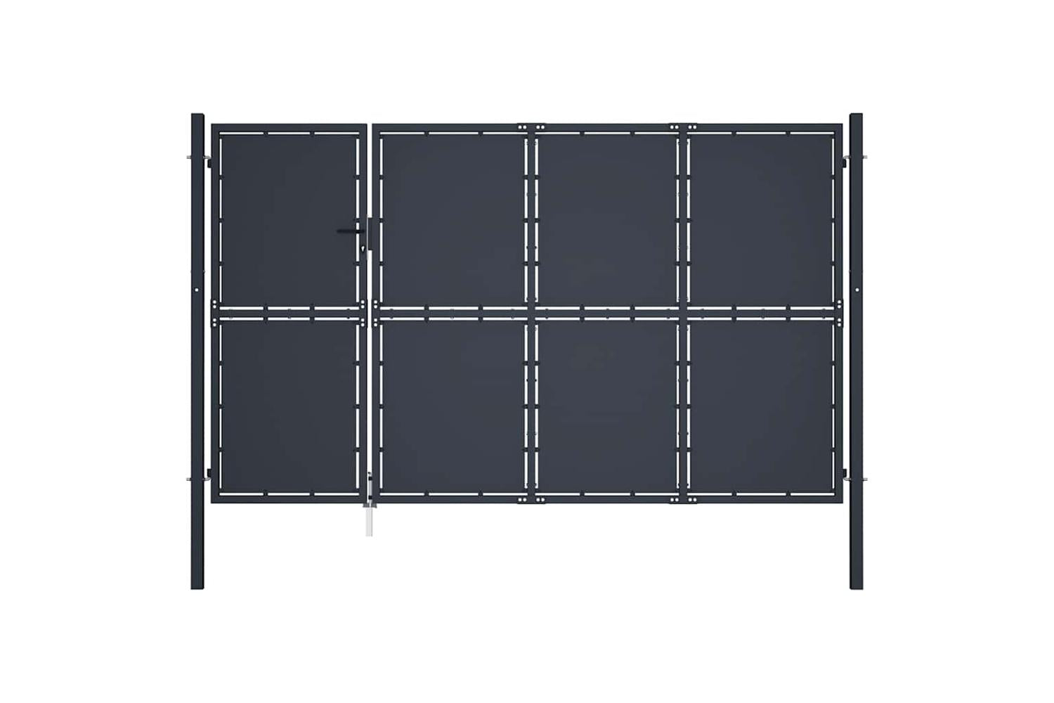vidaXL 144540 Garden Gate Steel 350x200cm Anthracite