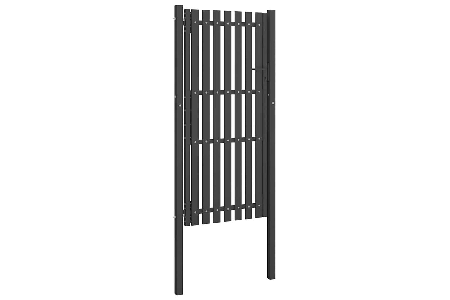 Vidaxl 146332 Garden Fence Gate Steel 1x2.5 M Anthracite-2