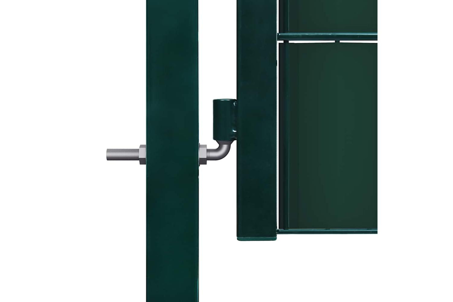 vidaXL 145229 Fence Gate Pvc And Steel 100x124cm Green-3