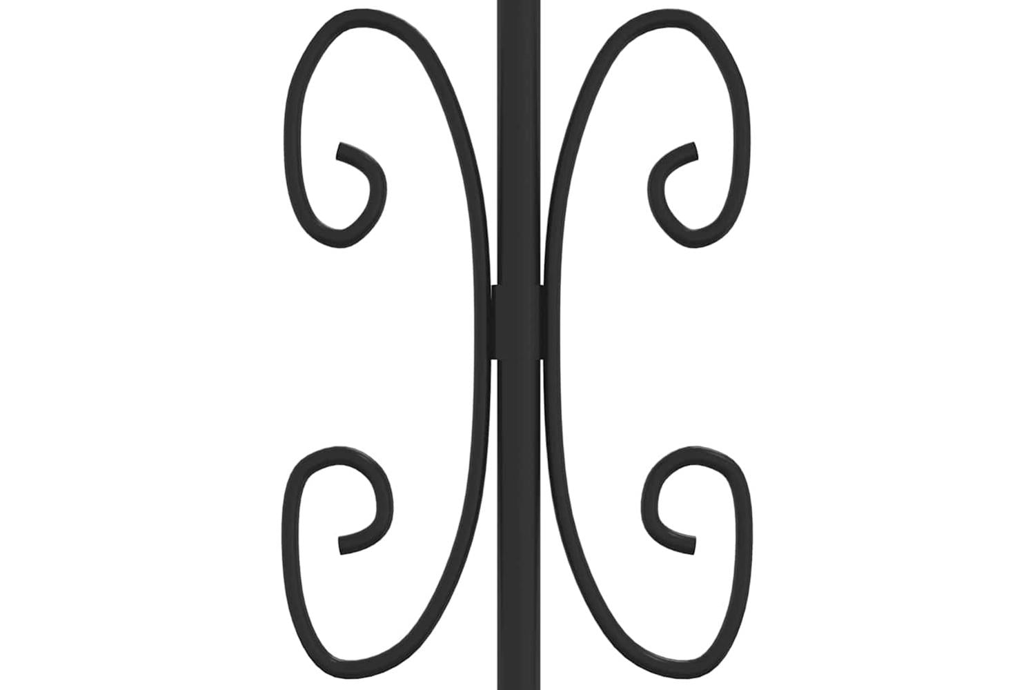vidaXL 151099 Fence Gate With Spear Top Black 406x120cm Powder-coated Steel-5