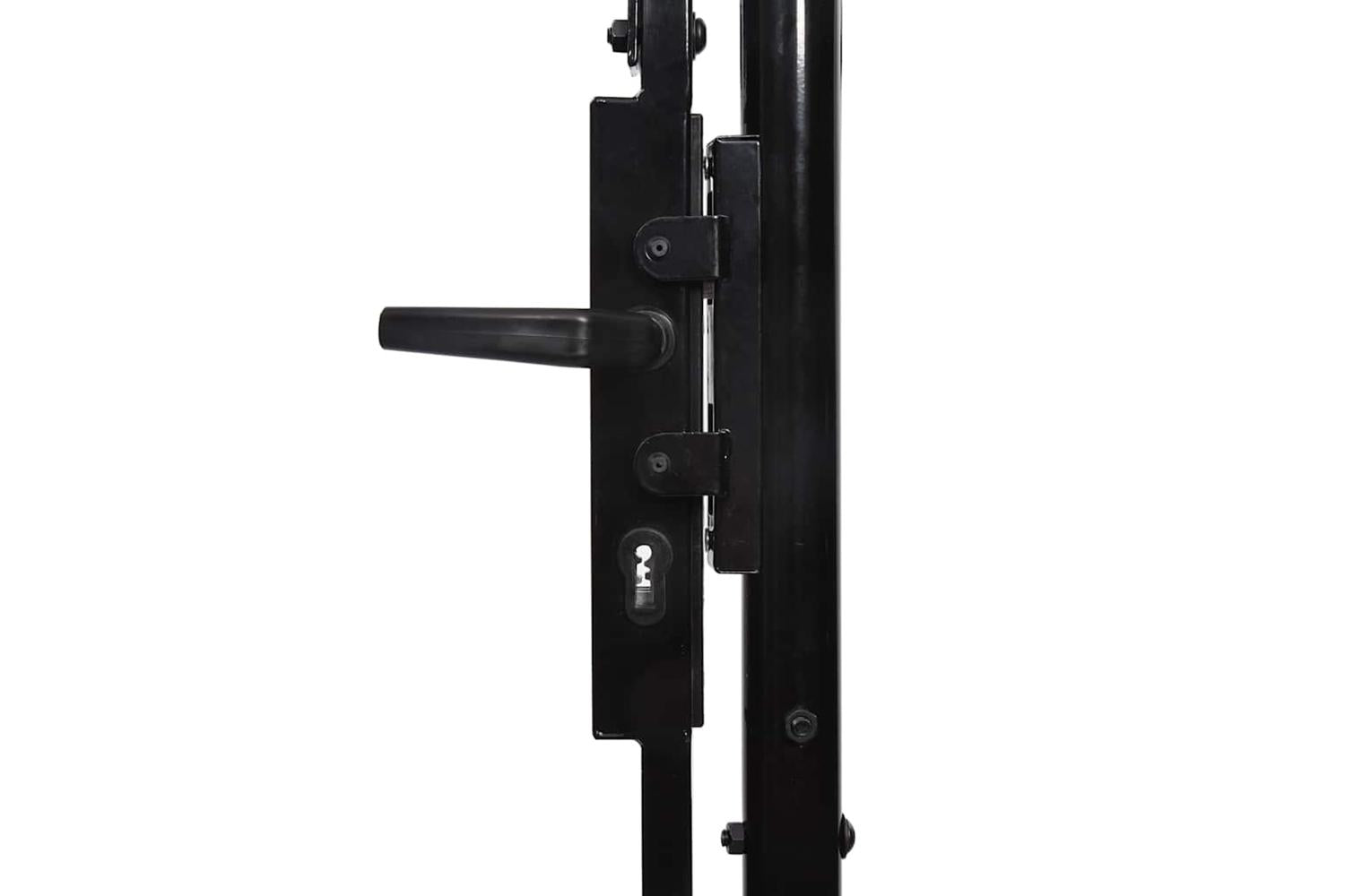 Vidaxl 144371 Garden Fence Gate With Arched Top Steel 1.75x5 M Black-4