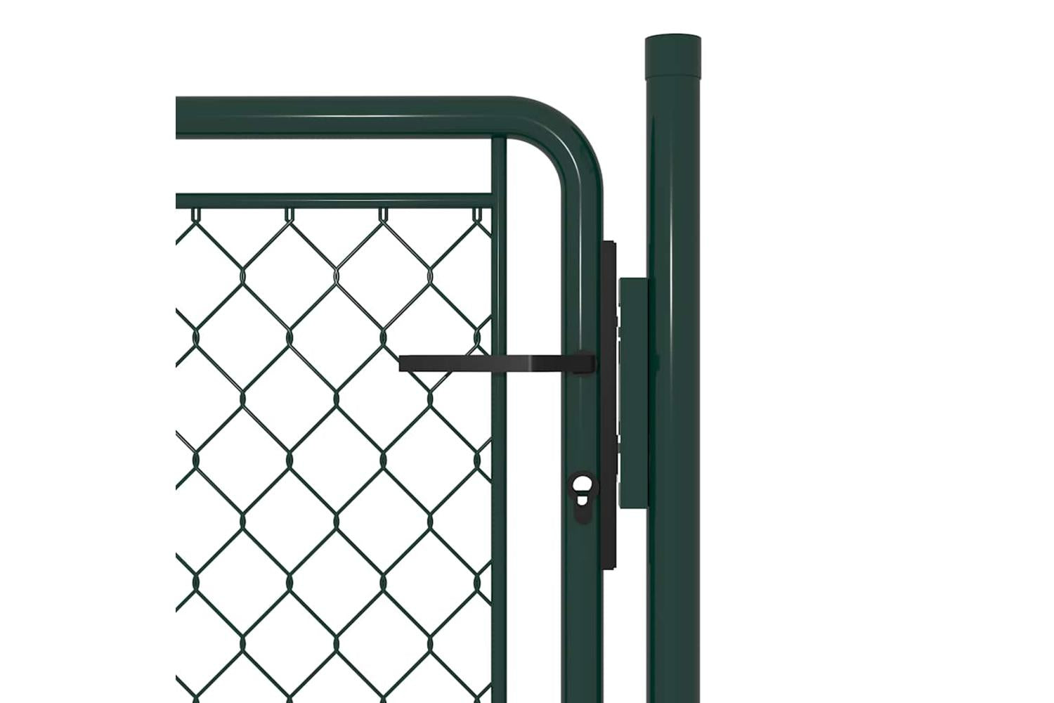 vidaXL 144402 Garden Gate Steel 100x75cm Green-3