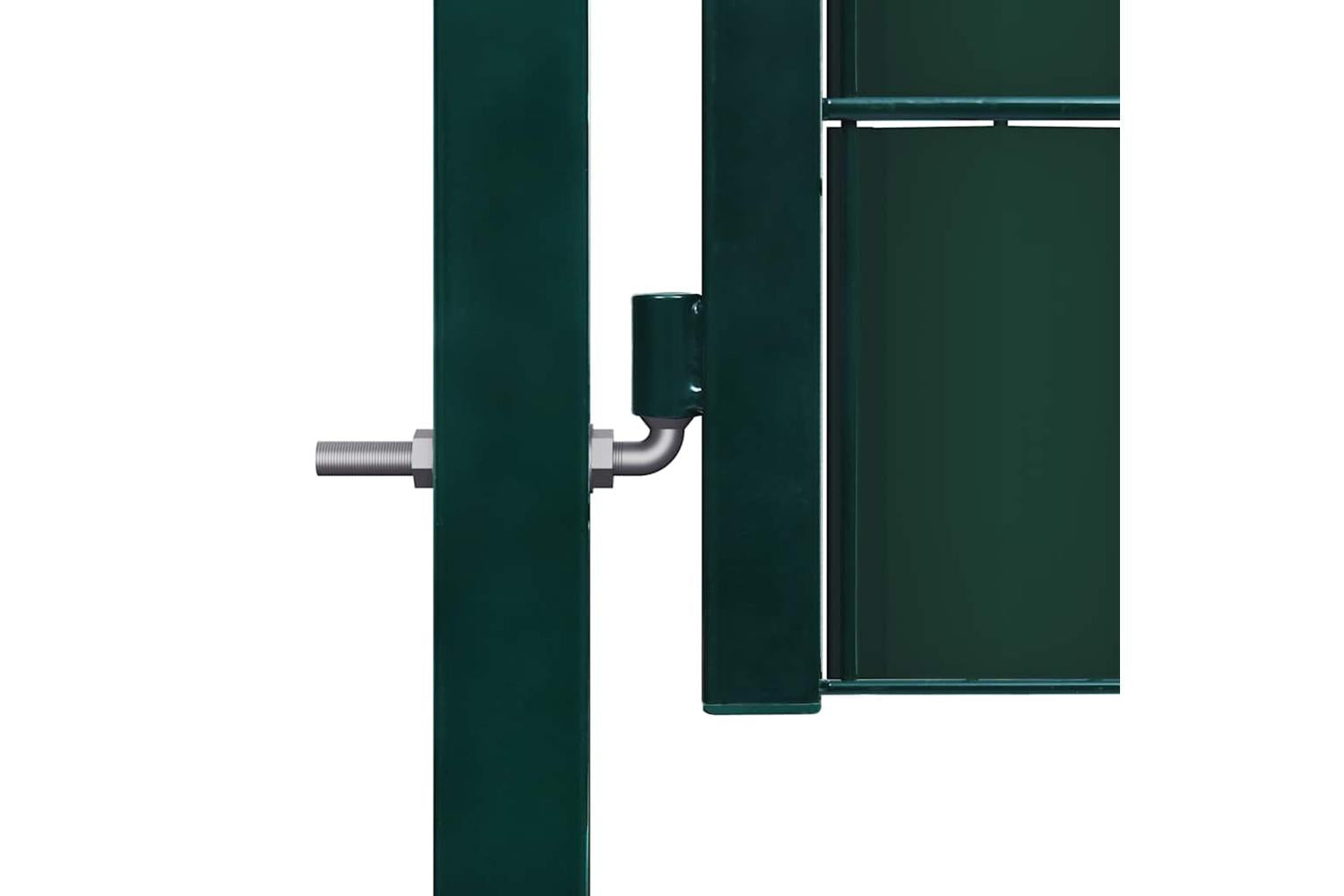 vidaXL 145227 Fence Gate Pvc And Steel 100x81cm Green-3