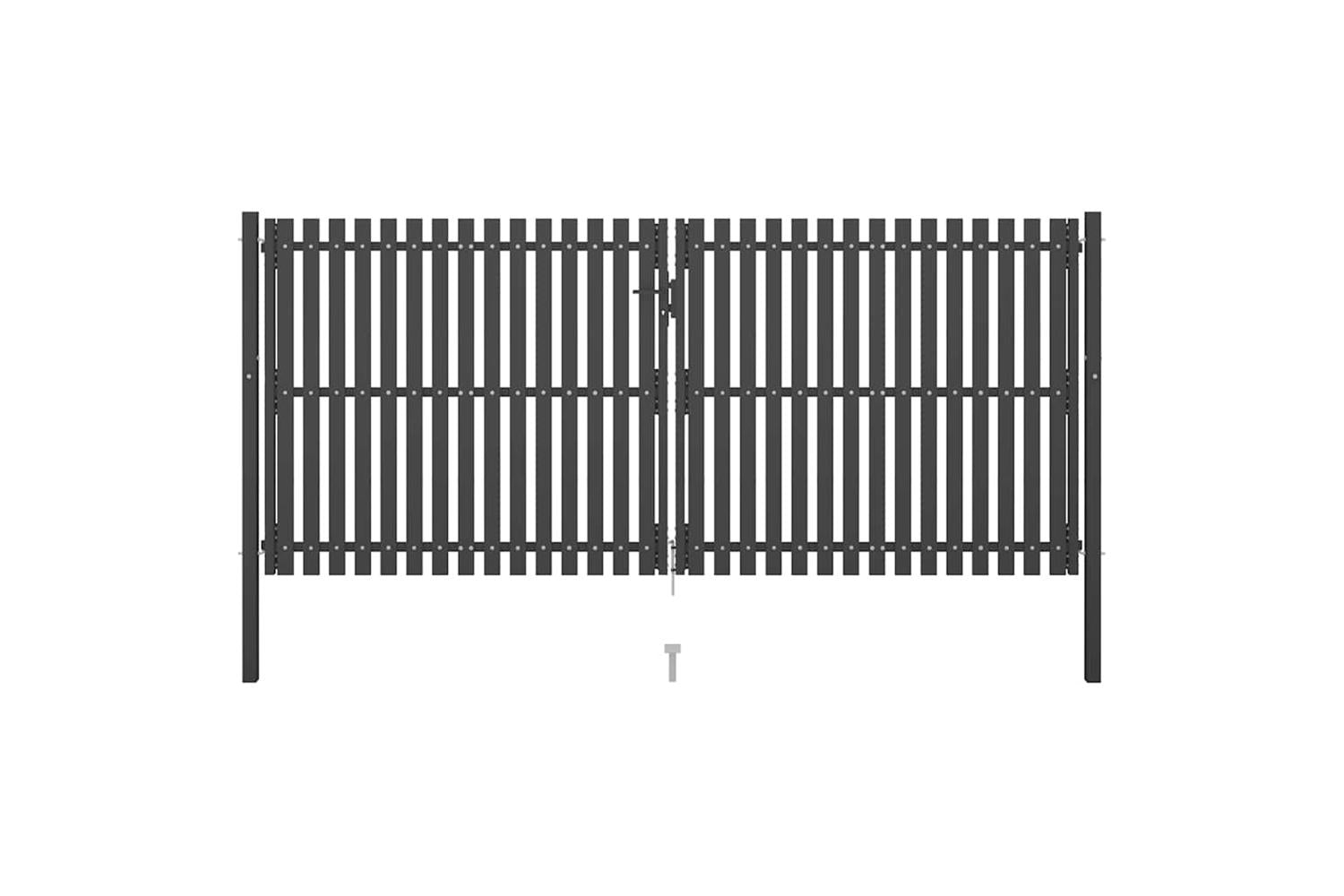 Vidaxl 146336 Garden Fence Gate Steel 4x2 M Anthracite