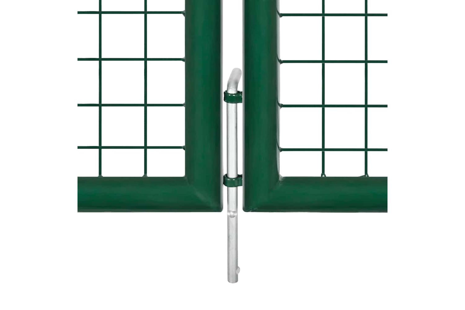vidaXL 144304 Garden Gate Steel 350x75cm Green-4
