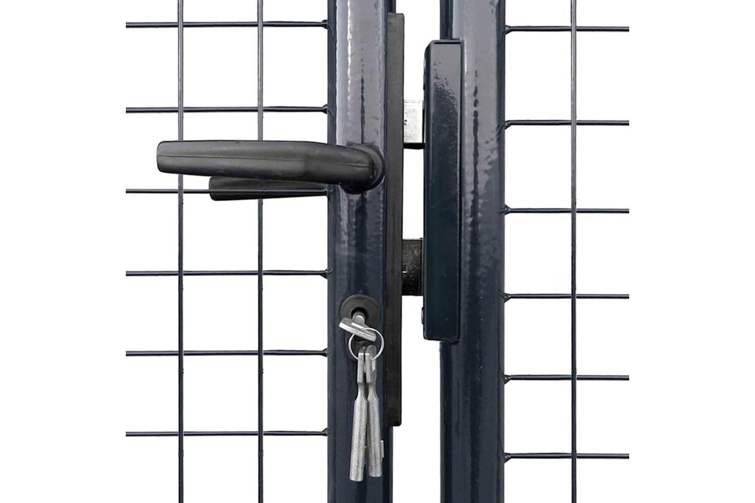vidaXL 143367 Mesh Garden Gate Galvanised Steel 289x200cm Grey-4