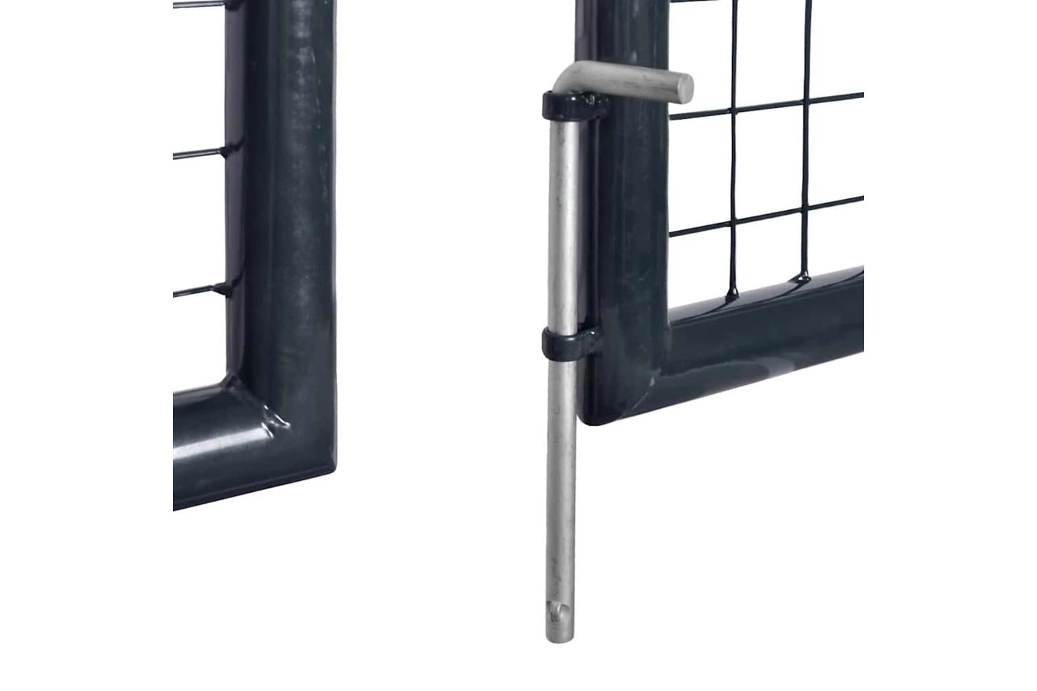 vidaXL 143367 Mesh Garden Gate Galvanised Steel 289x200cm Grey-5