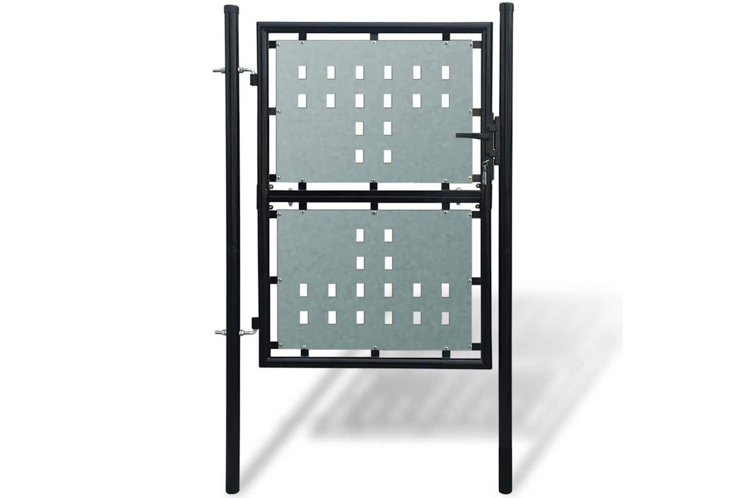 vidaXL 141688 Black Single Door Fence Gate 100 X 225cm