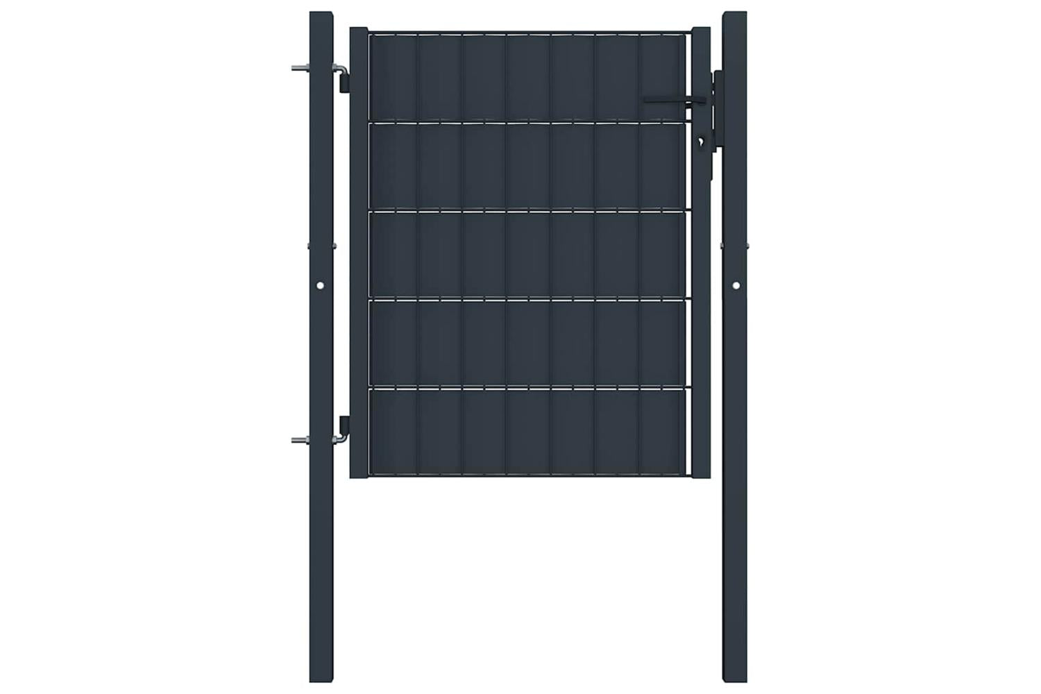 vidaXL 145233 Fence Gate Pvc And Steel 100x101cm Anthracite