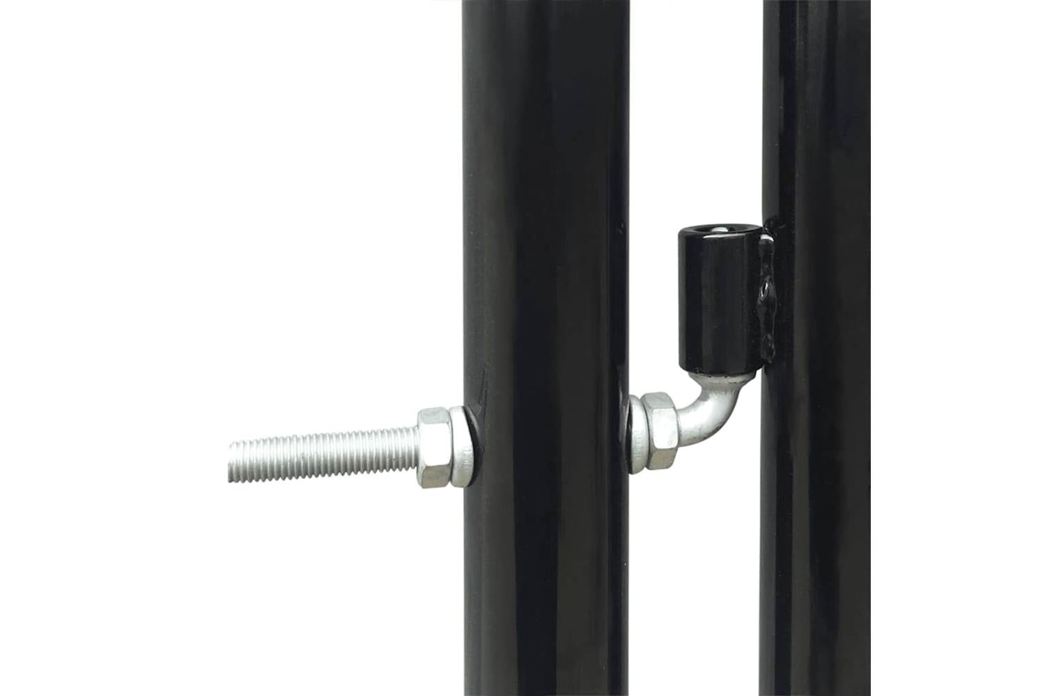 vidaXL 141692 Black Double Door Fence Gate 300 X 175cm-3