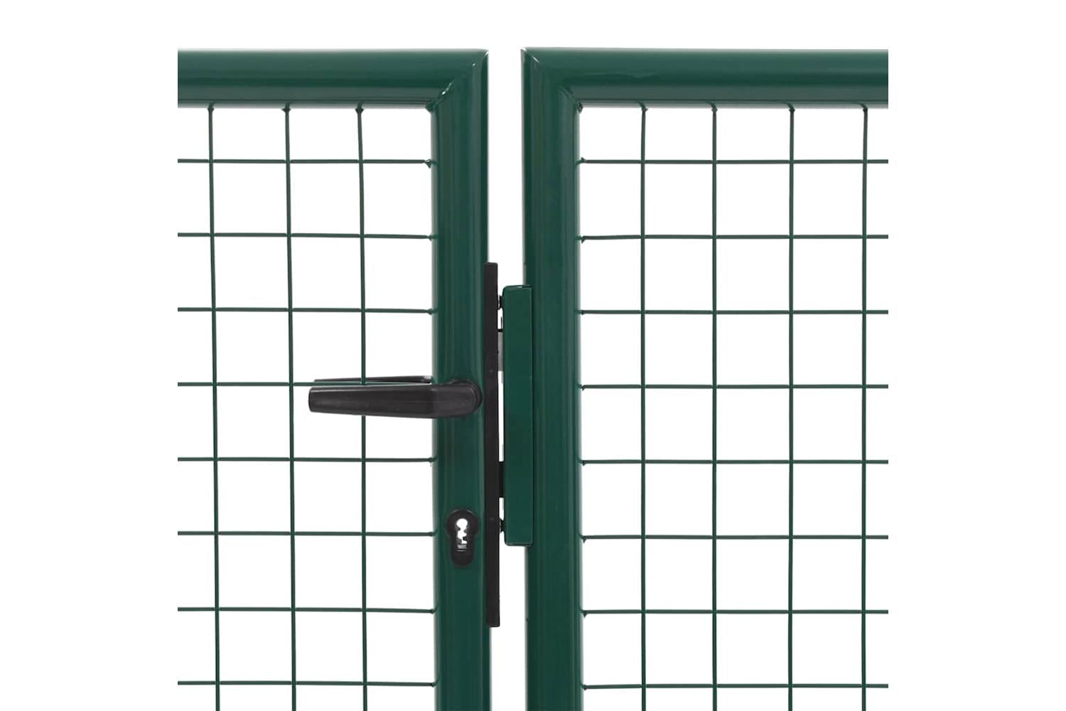 vidaXL 144305 Garden Gate Steel 350x100cm Green-3
