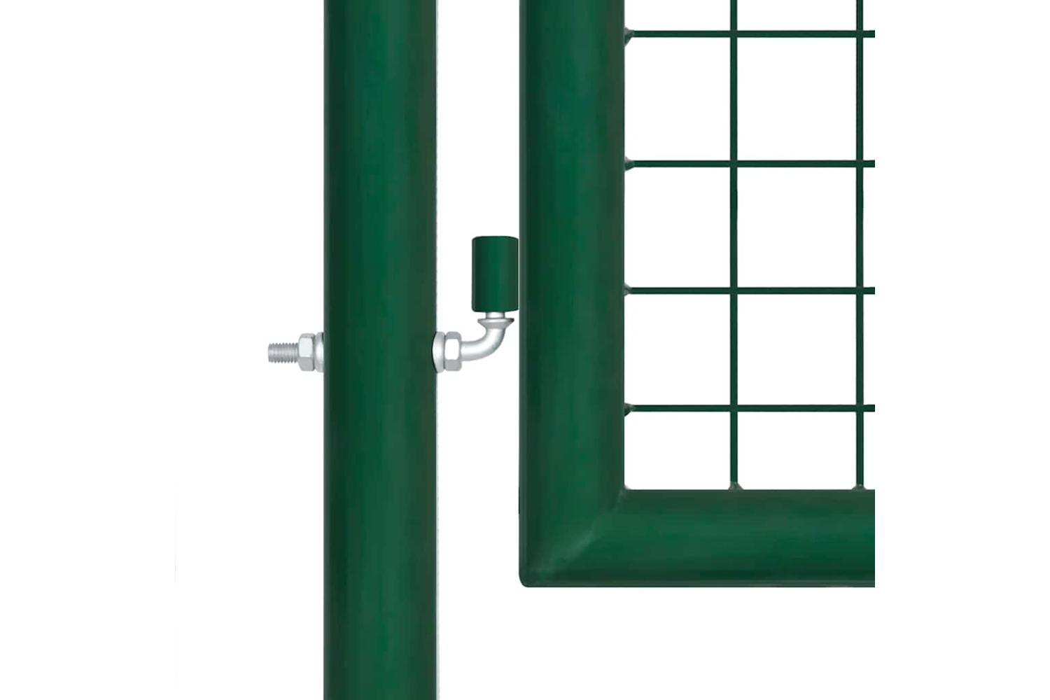 vidaXL 144305 Garden Gate Steel 350x100cm Green-5