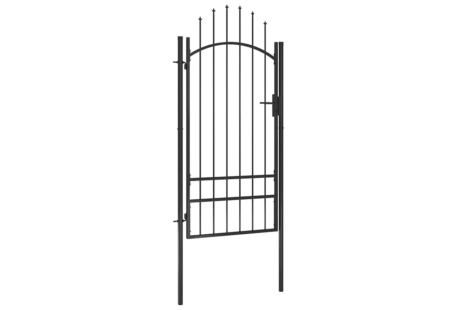 Vidaxl 146321 Garden Gate Steel 1x2.5 M Black