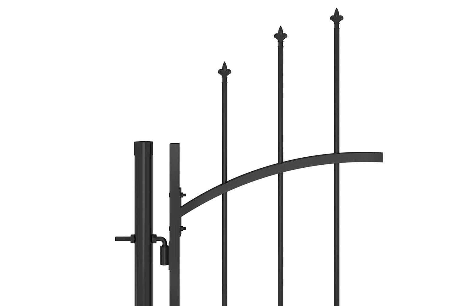 Vidaxl 146320 Garden Gate Steel 1x2.2 M Black-3