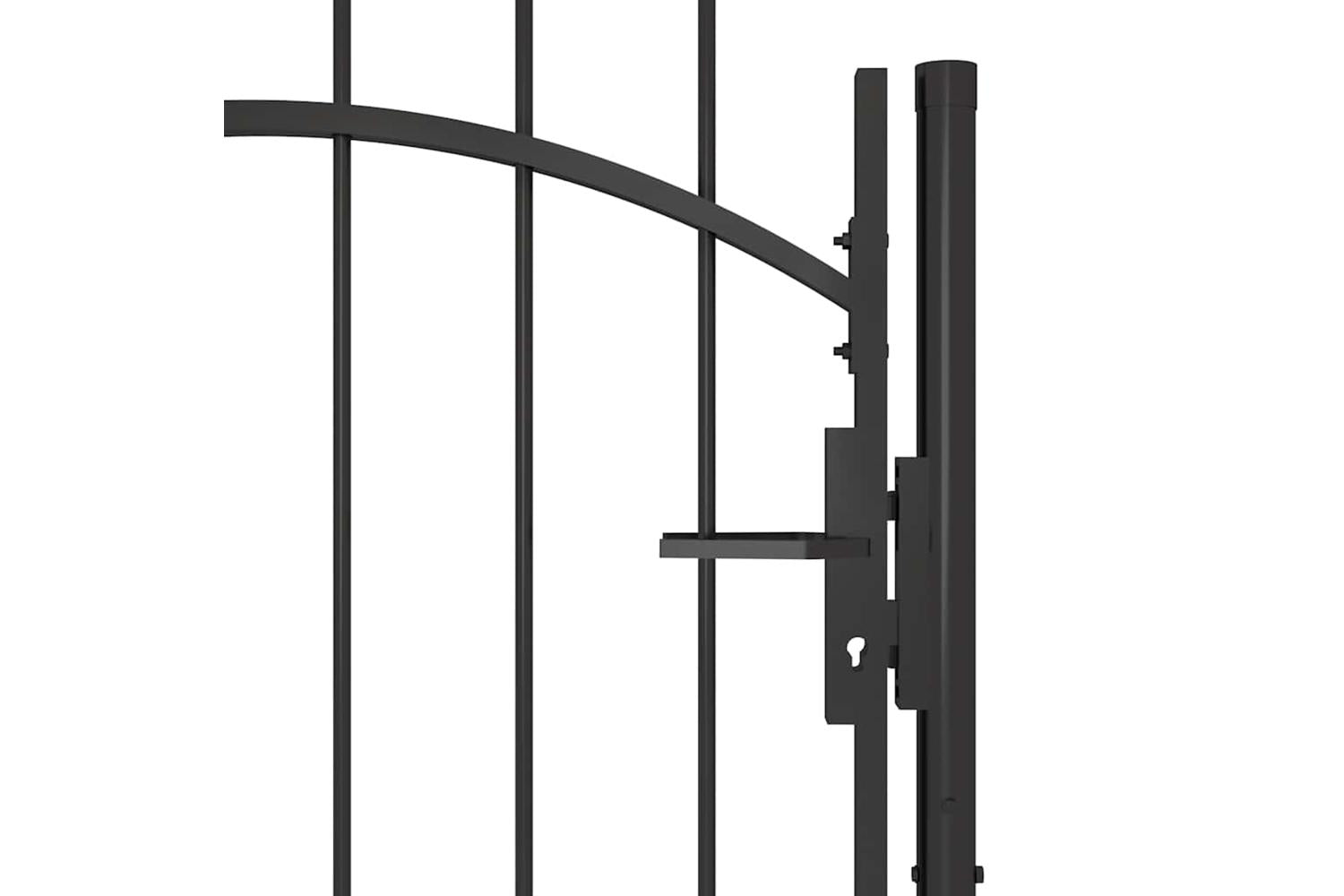 Vidaxl 146320 Garden Gate Steel 1x2.2 M Black-4