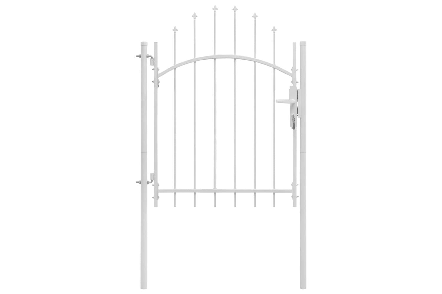 Vidaxl 143065 Garden Gate Steel 1x2 M White-2