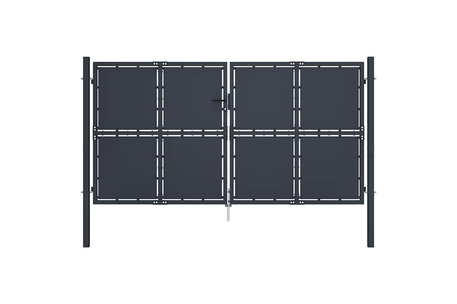 vidaXL 144527 Garden Gate Steel 300x175cm Anthracite