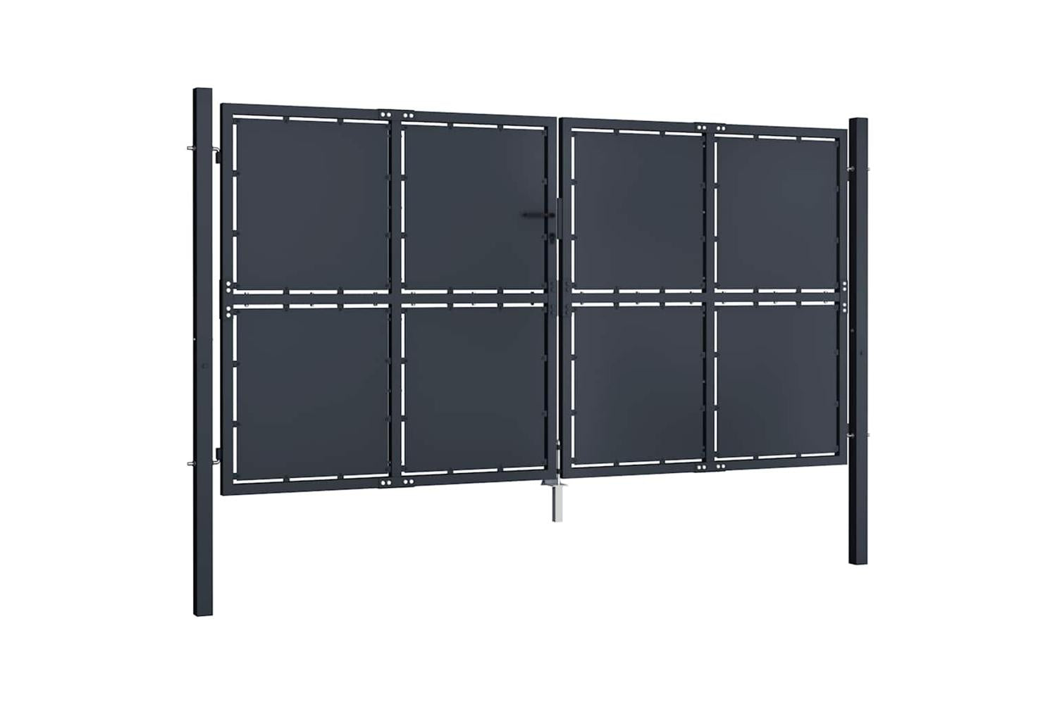 vidaXL 144527 Garden Gate Steel 300x175cm Anthracite-2