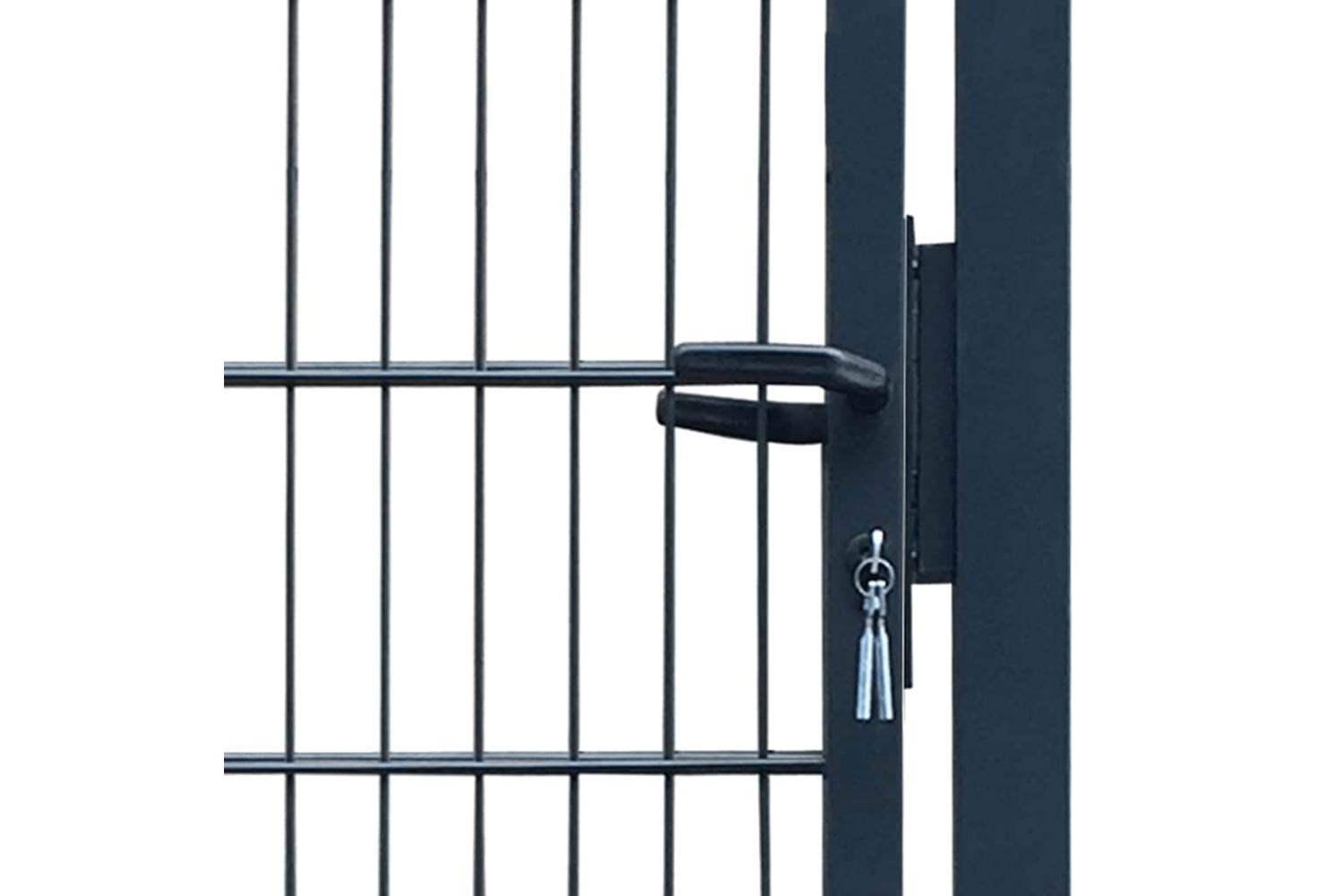 vidaXL 141744 2d Fence Gate (single) Anthracite Grey 106 X 210cm-4