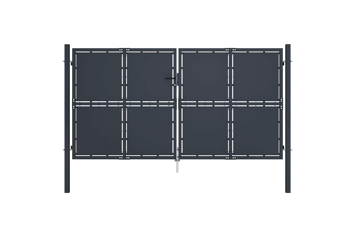 vidaXL 144526 Garden Gate Steel 300x150cm Anthracite