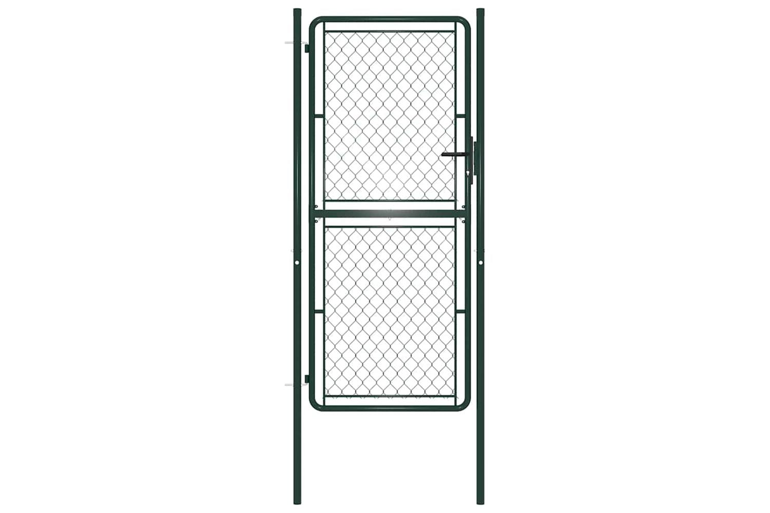 vidaXL 144407 Garden Gate Steel 100x200cm Green
