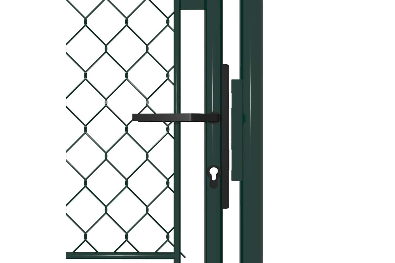 vidaXL 144407 Garden Gate Steel 100x200cm Green-3
