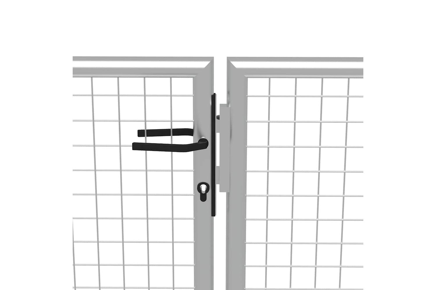 vidaXL 144302 Garden Gate Galvanised Steel 415x225cm Silver-3