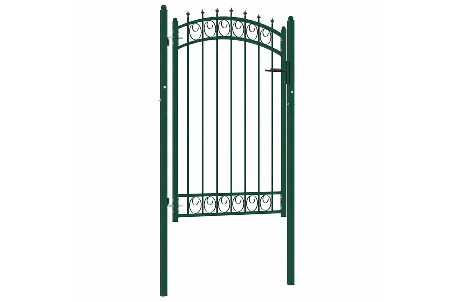 vidaXL 146375 Fence Gate With Spikes Steel 100x150cm Green