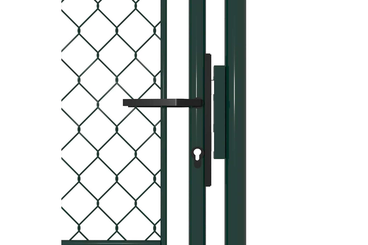 vidaXL 144405 Garden Gate Steel 100x150cm Green-3