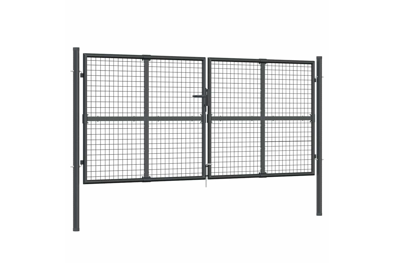 vidaXL 154530 Mesh Garden Gate Anthracite 300x175cm Galvanised Steel-2