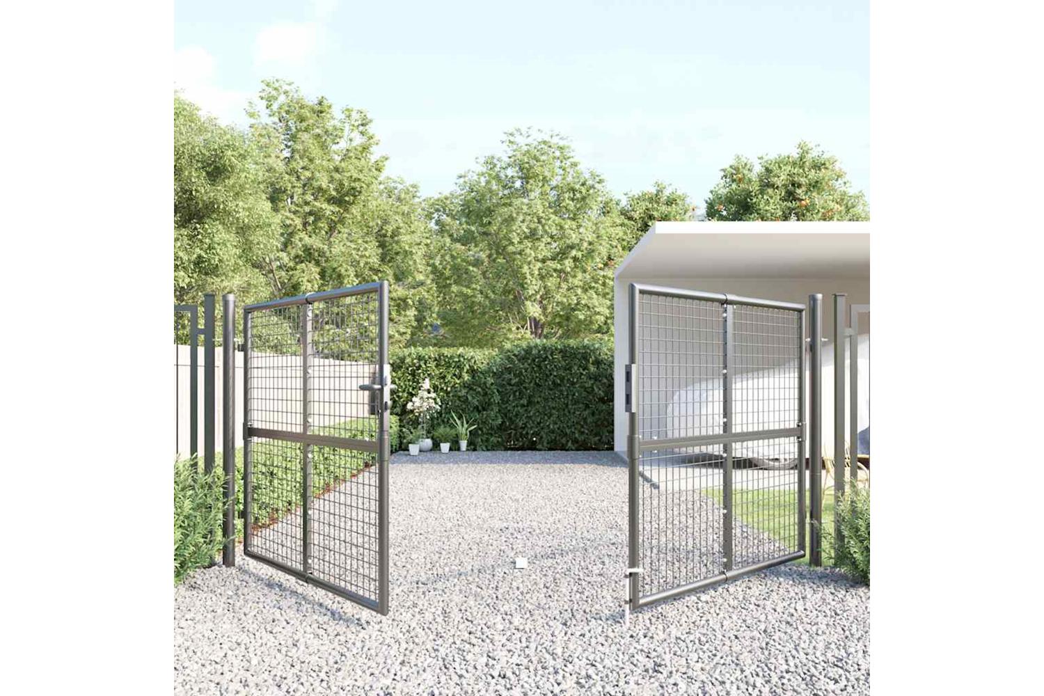 vidaXL 154530 Mesh Garden Gate Anthracite 300x175cm Galvanised Steel-3