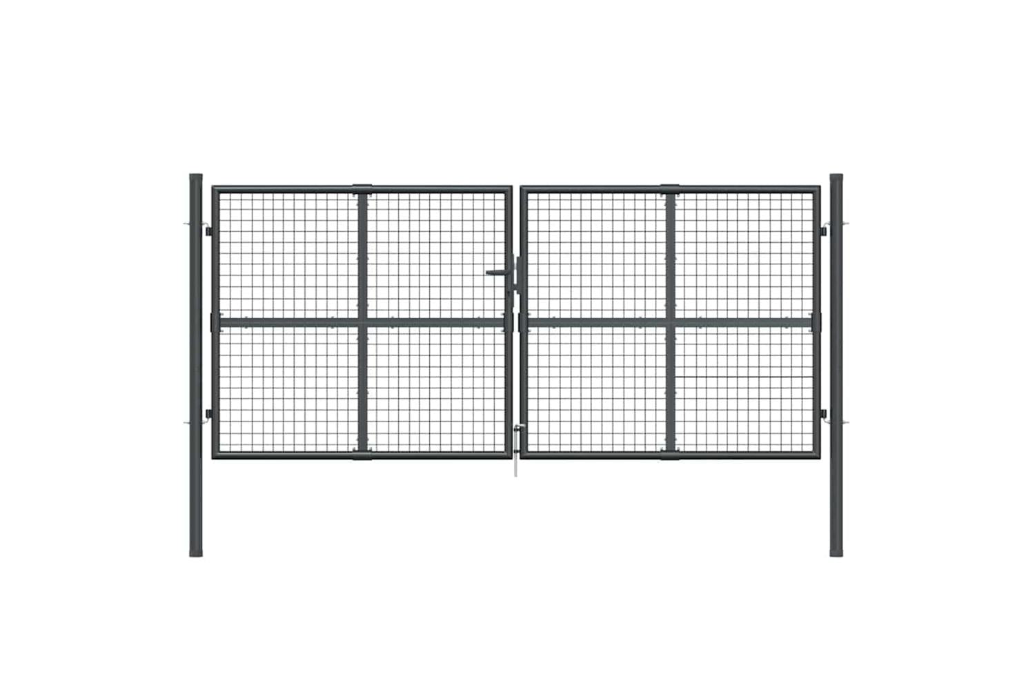 vidaXL 154530 Mesh Garden Gate Anthracite 300x175cm Galvanised Steel-4