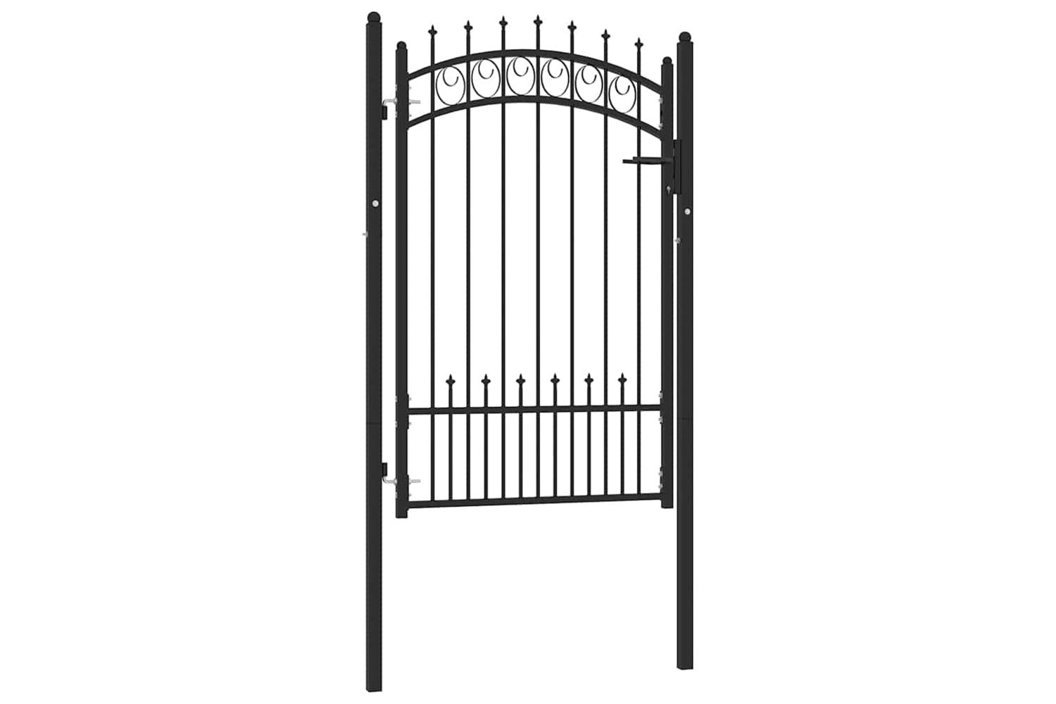 vidaXL 146390 Fence Gate With Spikes Steel 100x150cm Black