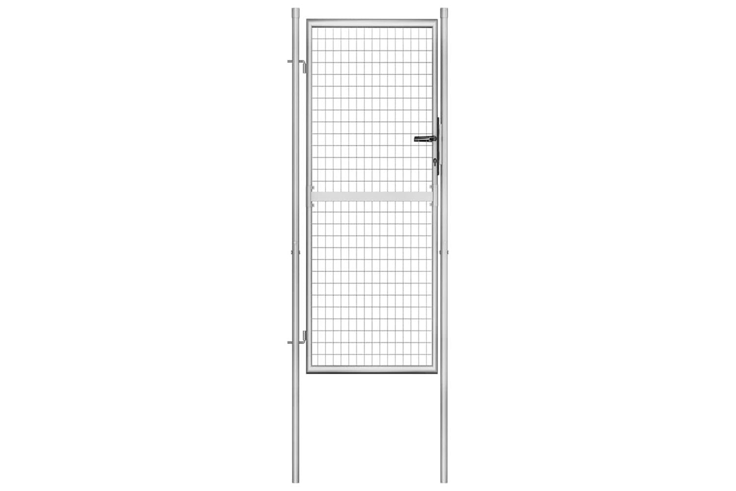 vidaXL 144760 Garden Gate Galvanised Steel 105x250cm Silver