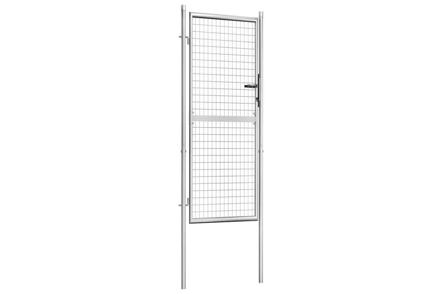 vidaXL 144760 Garden Gate Galvanised Steel 105x250cm Silver-2